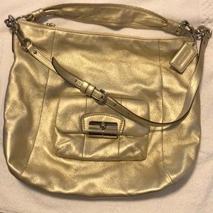 Coach Metallic Pebble Leather Purse